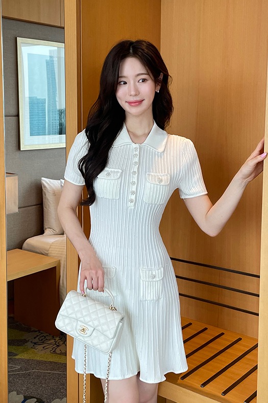 (Import) Lucy Pocket Pearl Dress