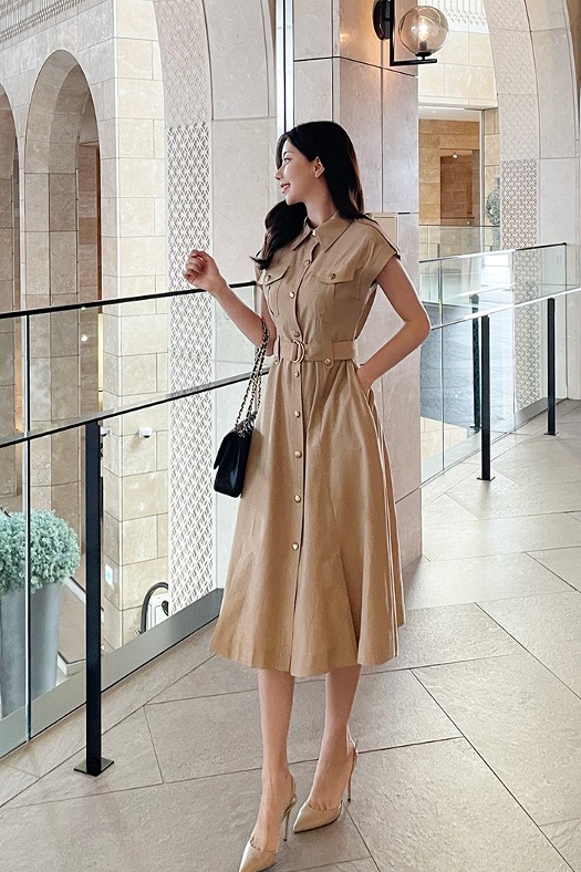 (Imported) Lare Trench Long Dress