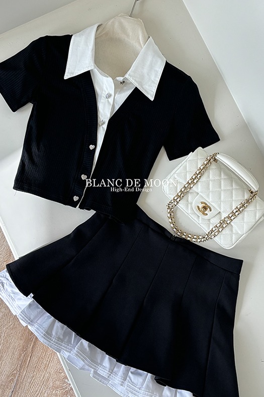 (Import) Coloring Pleats Skirt